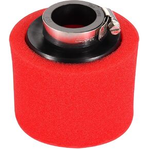 GOOFIT 35mm/1.37" Red Double Foam Pod Air Filter Replacement for 50cc 70cc 90cc 125c Most Motorcycles ATV Mopeds Dirt Bikes Race Bikes