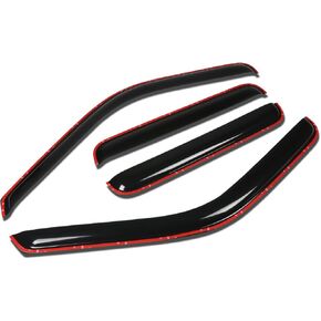 Auto Dynasty Compatible with Ford Super Duty Crew Cab 4pcs in-Channel Window Visor Deflector Rain Guard