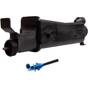 TOPAZ Radiator Coolant Overflow Expansion Tank with Level Sensor for BMW E46 E83 E53 X3 X5 320i, 323Ci, 323i, 325Ci, 328iC, 330Ci Replaces 17111436413 603-535 17117573781 17137787039