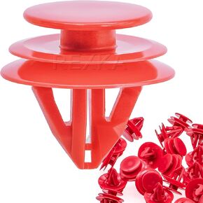 Rexka 20pcs Upper Quarter Trim Lower Overhead Console Clip Red Nylon 90467-09240 for Toyota Lexus Tacoma Camry C-HR Prius