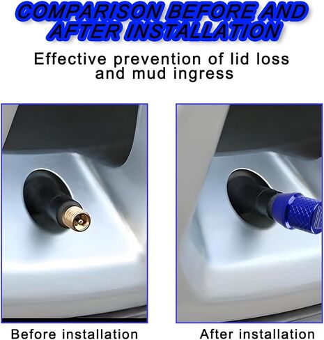 4PCS Car Tire Valve Stem Caps, Leakproof American Flag Automotive Tire Air Valves Stem Cover, Corrosion Resistant Vehicle Tire Air Caps Protector, Universal for RV, SUV, Truck (Yellow) in Kuwait