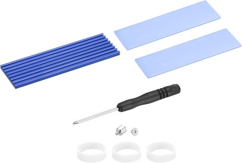 MECCANIXITY 1 Pack M.2 2280 Nvme SSD Heatsink Cooler Alloy Aluminum Heat Sink with Mounting Screws Screwdriver Kit,1mm,1.5mm Thermal Pad, for PC Laptop, Red in Saudi Arabia