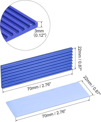 MECCANIXITY 1 Pack M.2 2280 Nvme SSD Heatsink Cooler Alloy Aluminum Heat Sink with Mounting Screws Screwdriver Kit,1mm,1.5mm Thermal Pad, for PC Laptop, Red in Saudi Arabia