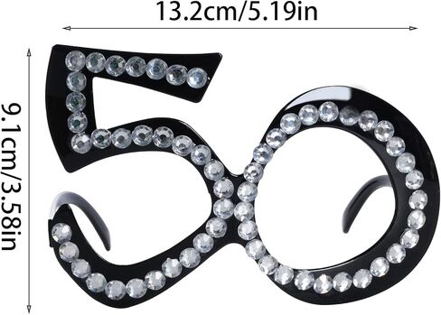 Tongcloud 6pcs 50th Birthday Glasses 50th Birthday Glasses 50 Birthday Glasses Costume Novelty Eyewear for Adult Party Favor in Kuwait