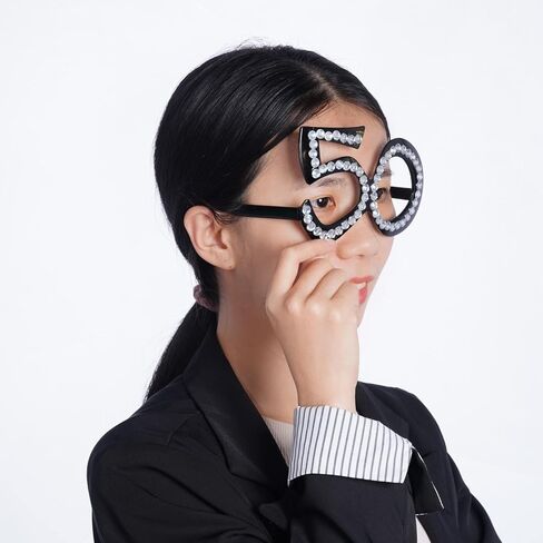 Tongcloud 6pcs 50th Birthday Glasses 50th Birthday Glasses 50 Birthday Glasses Costume Novelty Eyewear for Adult Party Favor in Kuwait