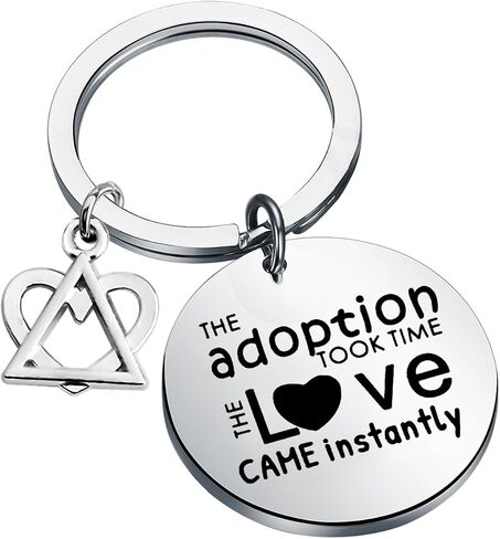 TGBJE Adoption Symbol Charm Keychain Gotcha Day Keychain Adoption Gifts Adoptive Mom Jewelry Foster Parent Thank You Gift in Kuwait