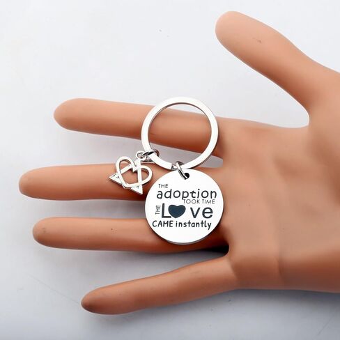 TGBJE Adoption Symbol Charm Keychain Gotcha Day Keychain Adoption Gifts Adoptive Mom Jewelry Foster Parent Thank You Gift in Kuwait