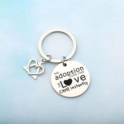 TGBJE Adoption Symbol Charm Keychain Gotcha Day Keychain Adoption Gifts Adoptive Mom Jewelry Foster Parent Thank You Gift in Kuwait