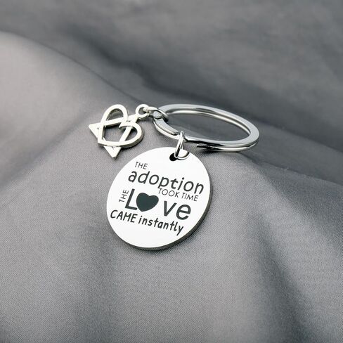 TGBJE Adoption Symbol Charm Keychain Gotcha Day Keychain Adoption Gifts Adoptive Mom Jewelry Foster Parent Thank You Gift in Kuwait