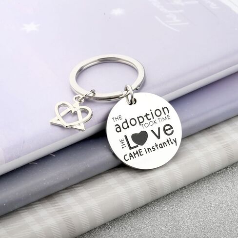TGBJE Adoption Symbol Charm Keychain Gotcha Day Keychain Adoption Gifts Adoptive Mom Jewelry Foster Parent Thank You Gift in Kuwait