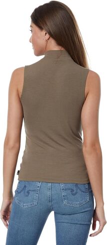 AG Adriano Goldschmied Women's Edie Sleeveless Turtleneck in Saudi Arabia