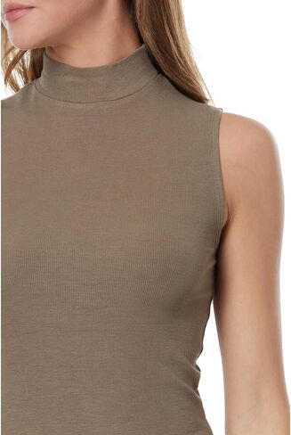 AG Adriano Goldschmied Women's Edie Sleeveless Turtleneck in Saudi Arabia
