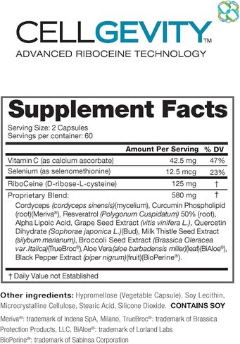 Advanced Riboceine Technology, 120 Vegetable Capsules, 30 Servings (Pack of 4) in Saudi Arabia