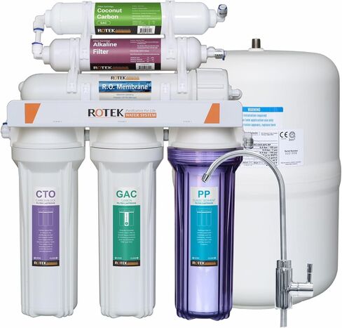 Reverse Osmosis Water Filtration System | Under Sink 5-Stage RO Water Filter System | NSF Certified | No Pump | Contains Leak Stop Valve | 100 GPD | Standard in Saudi Arabia