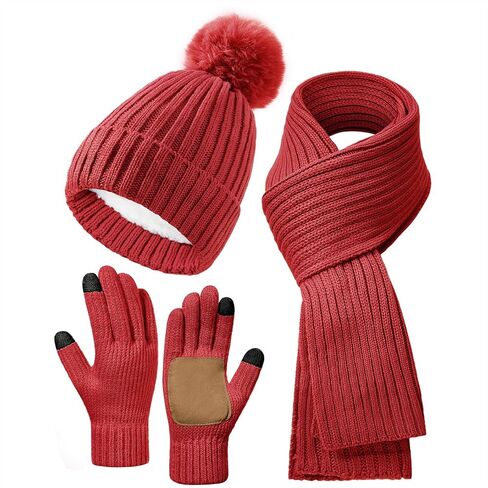 American Trends Winter Beanie Hat Scarf Gloves Set in Saudi Arabia