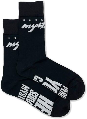 Unsolved Mysteries Classic Logo Black Knit Socks Unisex, one pair in Saudi Arabia