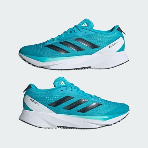 adidas Adizero Sl Lucid سماوي/أسود أزرق معدني/فضي رائع 8.5 D (M) in Saudi Arabia