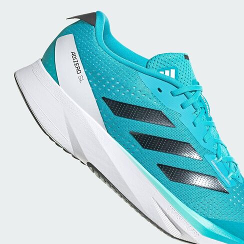 adidas Adizero Sl Lucid سماوي/أسود أزرق معدني/فضي رائع 8.5 D (M) in Saudi Arabia