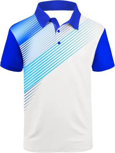ZITY Mens Golf Shirt Short Sleeve Sport Moisture Wicking Performance Print Golf Polo Shirts for Men Collared Casual T-Shirt in Kuwait