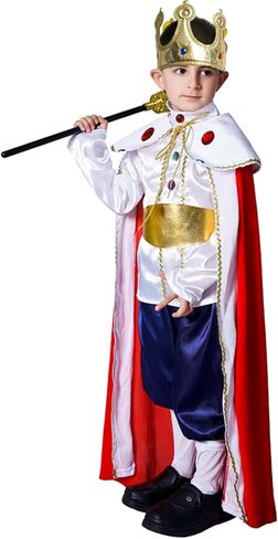 زي فلات وايت الفاخر للأولاد ملكي (S(4-6Y)) in Kuwait