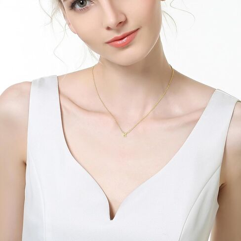 قلادة أولية للنساء - قلادات أنيقة مطلية بالذهب عيار 18 قيراط بأحرف صغيرة من A-Z قلادة قلادة عصرية لطيفة مجوهرات هدايا فريدة للنساء in Kuwait