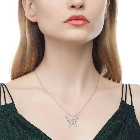 MANBU Sterling Silver Celtic Butterfly Necklace Earrings: Women Butterfly Pendant Necklace Earrings Celtic Christmas Jewelry Gifts for Butterfly Lovers in Saudi Arabia