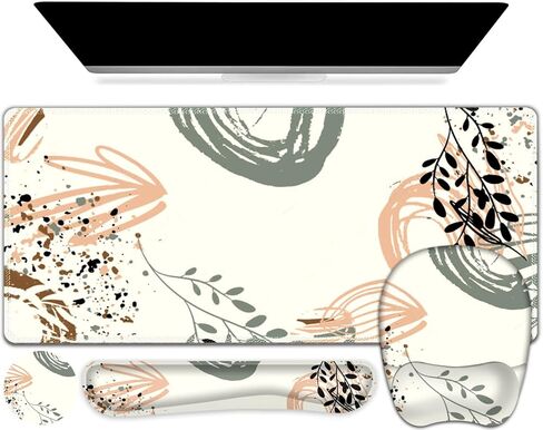 4-in-1 Large Gaming Mouse Pad Set,Extended Desk Mat with Coasters,Mouse and Keyboard with Wrist Support,Easy Typing & Pain Relief,Waterproof Non-Slip Desk Pad Protector for Home Office Computer in Kuwait