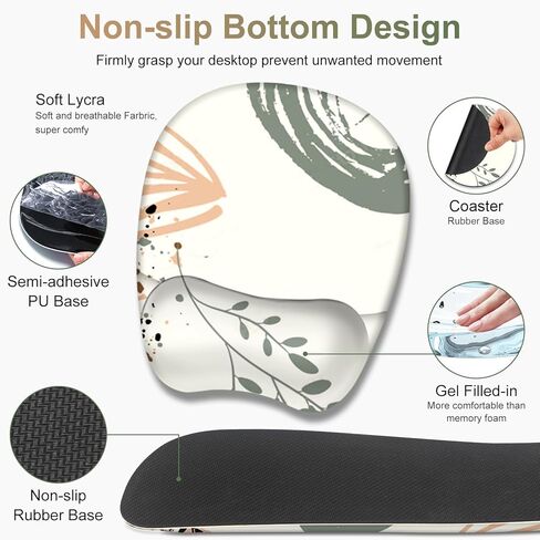 4-in-1 Large Gaming Mouse Pad Set,Extended Desk Mat with Coasters,Mouse and Keyboard with Wrist Support,Easy Typing & Pain Relief,Waterproof Non-Slip Desk Pad Protector for Home Office Computer in Kuwait