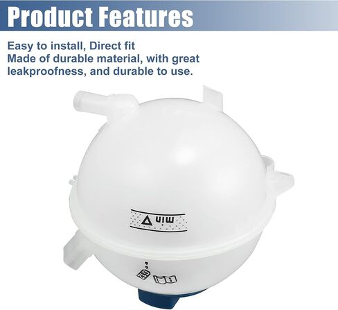 X AUTOHAUX زجاجة خزان توسيع مبرد المبرد مع غطاء لشركة فولكس فاجن جولف MK4 1997-2006 1J0121403B in Saudi Arabia