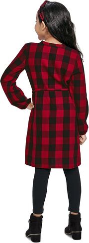 The Children's Place Girls Long Sleeve Buffalo Plaid Woven Shirt Dress in Saudi Arabia