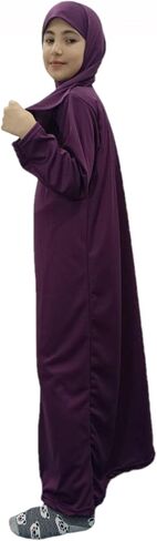 Prayer Dress for Muslim Girl-sleeved Prayer Dress &Hijab One-piece prayer dress with hijab muslim girls jilbab Abaya. in Kuwait