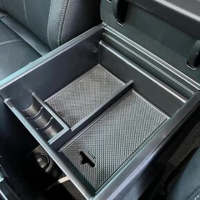 CDEFG for 2024 Telluride Center Console Organizer Tray for Kia Telluride 2024 2023 2022 2021 2020 Armrest Tray Storage Box Insert Tray Coin Container Telluride Interior Accessory (Black Trim)