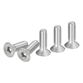 M6-1 x 25mm Flat Head Socket Cap Screws, 30 Pack 304 Stainless Steel Hex Socket Flat Head Screws, Full Thread, Countersunk Bolts