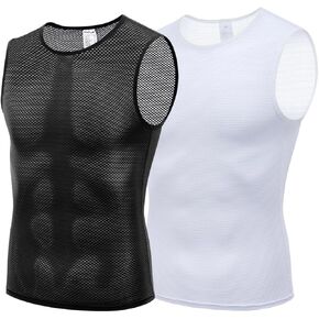qualidyne Men's Cycling Base Layer Quick Dry Bike Undershirt Sleeveless Biking Jersey Bicycle Tops Sports Vest Breathable