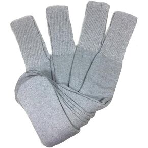 C&A COLLECTION Mens Big and Tall Sports Tube Socks Long Over the Calf - 24 inch (4 Pairs) (GREY)