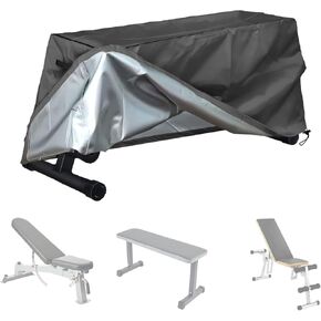 2 pcs fitness equipment cover, gray Oxford cloth sit up board waterproof cover,weightlifting bench insulation cover,suitable for fitness boards, indoor and outdoor fitness equipment protection cover