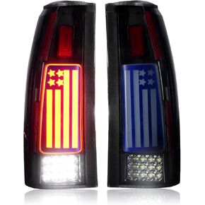 Tail Light + 3rd Third Brake Cargo Lamp for Chevy GMC C1500 K1500 1988-1999, C2500 C3500 K2500 K3500 1988-2000, Silverado 1994-1998, Blazer 1992-1994, High Mount Stop Light Rear LED Taillight Assembly