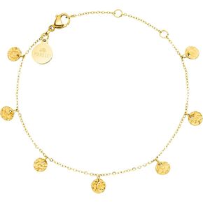 Purelei® Malihini Coin Bracelet (18K Gold plated) – Elegant, Playful Women's Bracelet with Discs – – Adjustable Length 6.3/6.89/7.48 inches – Hawaiian-Inspired & Waterproof
