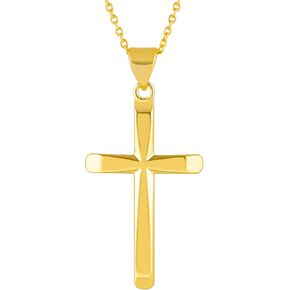 Gold Cross Necklace for Women 14k Gold Cross Necklaces for Women Classic Cross Pendent Necklace Gold Jewelry Baptism Faith Gifts for Women Mom