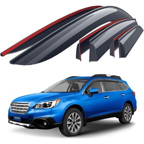 Goodyear Shatterproof Window Deflectors for Subaru Outback 2015-2019, Tape-on Rain Guards, Window Visors, Vent Deflector Visor, Car Accessories, 6 pcs. - GY008822