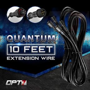 OPT7 2pc 10ft Extension Wires Pair for Quantum RGBW LED Rock Lights - Does Not Connect to Single Color Pods