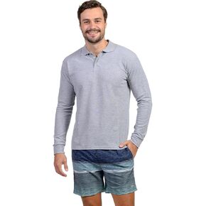 INGEAR Men's Polo Shirts 2-Pack, Dressy Casual Long Sleeve Collared Shirts for Men, Sizes S-2XL – Classic Everyday Wear in Kuwait