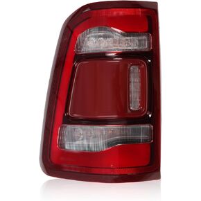 Tail Light Assembly W/Blind Spot (Module NOT Included) Compatible with 2019-2023 RAM 1500 Left Driver Side Rear Lamp Red Trim (Left)