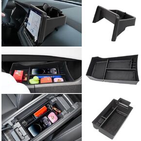 3PCS Center Console Organizer Compatible with 2021-2025 Nissan Rogue S/SV/Rock Creek Dashboard Tray and Armrest Storage Box Lower Center Console Tray Interior Accessories (ONLY Fit 8 Inch)