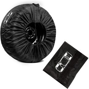 1 PC Car Portable Handle Design Spare Tire Cover, Storage Bag Tire Protector, Car Dustproof Tire Cover, Universal for Most Cars (Black #S)