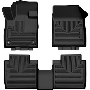Husky Liners Weatherbeater Floor Mats | Fits 2024 Lincoln Nautilus | Front & 2nd Row, 3-pc Black - 95571