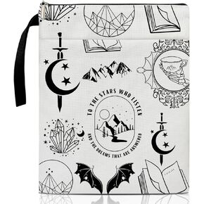 to The Stars Who Listen and The Dreams Book Cover, Book Sleeve with Zipper, Book Pouch Book Cover Kindle Protector Sleeve, Book Sleeve for Book Lovers Gifts for Women Librarian Bookworm Bookish -02