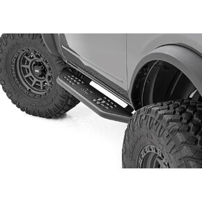 Rough Country OV2 Running Boards Side Step Bars for Ford Bronco (2021-2024) - Fits 2-Door Models