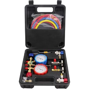 Hoteche R12 R22 R134a R502 مجموعة قياس مشعب كاملة HVAC A/C خدمة شحن التبريد CA-HD89 in Kuwait