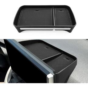 auovo Dash Center Console Tray Compatible with Toyota RAV4 Accessories 2025 2019-2024 ABS Dashboard Storage Organizer Box (for 8'' Multimedia Display) (Black Trim)